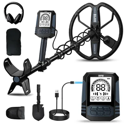 SUNPOW Rechargeable Metal Detector, 11 in DD Coil